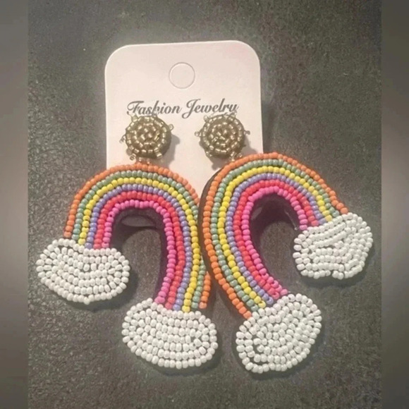 Vibrant Rainbow Earrings to Brighten Your Style" - Picture 1 of 7